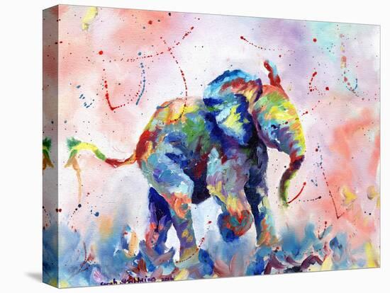 African Elephant Baby-Sarah Stribbling-Stretched Canvas