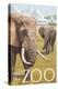 African Elephant - Visit the Zoo-Lantern Press-Stretched Canvas