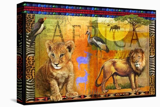 African Lion-Chris Vest-Stretched Canvas