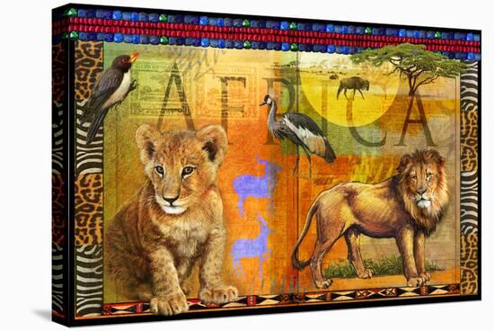 African Lion-Chris Vest-Stretched Canvas