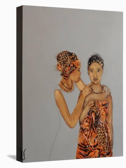 African Mother and Daughter, 2016-Susan Adams-Premier Image Canvas