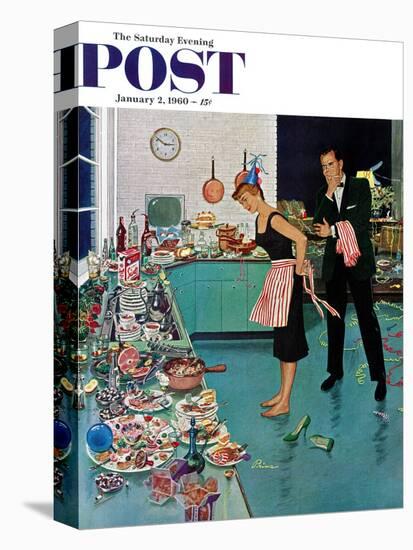 "After Party Clean-up," Saturday Evening Post Cover, January 2, 1960-Ben Kimberly Prins-Premier Image Canvas