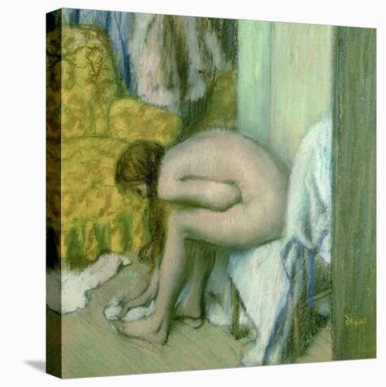 After the Bath, Woman Drying Her Left Foot, 1886-Edgar Degas-Premier Image Canvas