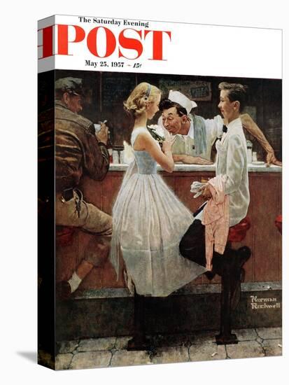 "After the Prom" Saturday Evening Post Cover, May 25,1957-Norman Rockwell-Premier Image Canvas