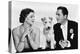 After the Thin Man by W.S. Van Dyke with Myrna Loy, William Powell, the dog Asta, 1936 (b/w photo)-null-Stretched Canvas