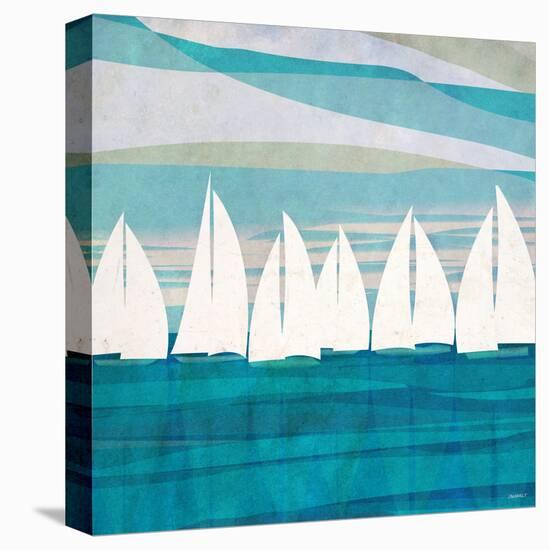 Afternoon Regatta II-Dan Meneely-Stretched Canvas