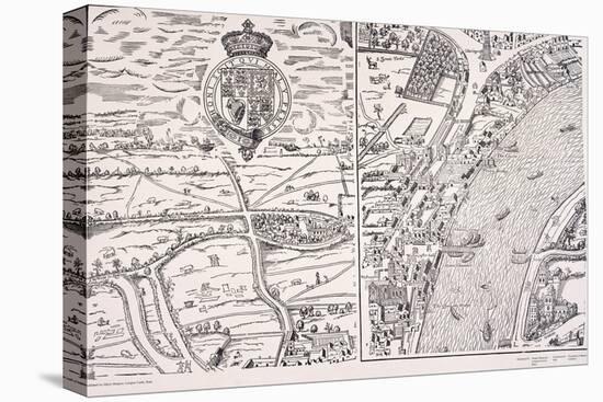 Agas' Map of London, C1561-null-Premier Image Canvas