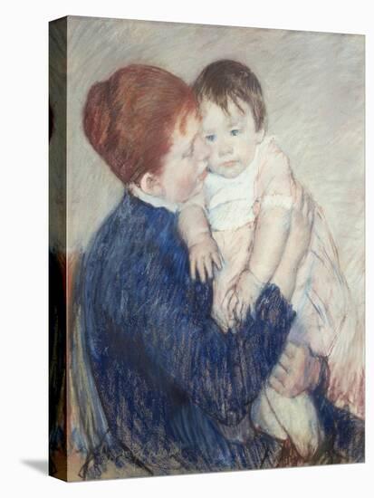 Agatha and Her Child, 1891-Mary Cassatt-Premier Image Canvas