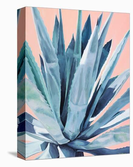 Agave with Coral-Alana Clumeck-Stretched Canvas