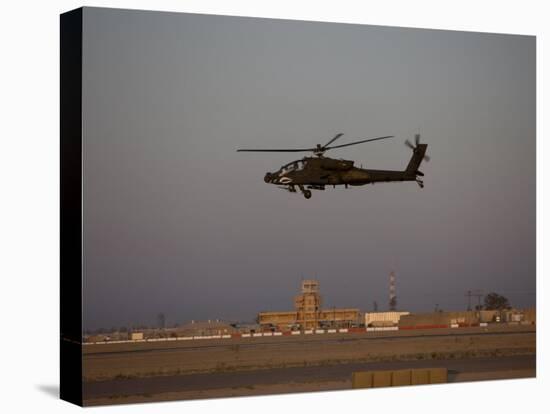 AH-64 Apache Helicopter Flies by the Control Tower on Camp Speicher-Stocktrek Images-Premier Image Canvas