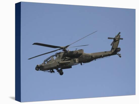 AH-64 Apache in Flight over the Baghdad Hotel in Central Baghdad, Iraq-Stocktrek Images-Premier Image Canvas