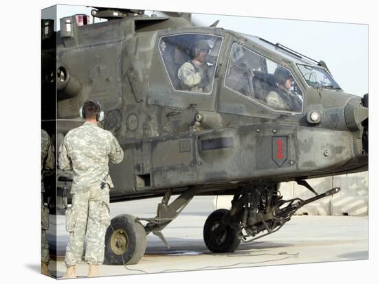 AH-64 Apache Preparing to Leave its Pad for a Mission-Stocktrek Images-Premier Image Canvas