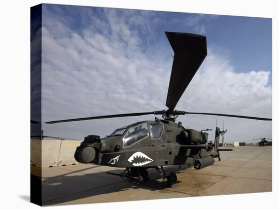 AH-64 Helicopter Sits on the Flight Line at Camp Speicher-Stocktrek Images-Premier Image Canvas