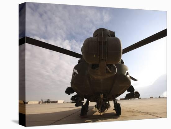 AH-64 Helicopter Sits on the Flight Line at Camp Speicher-Stocktrek Images-Premier Image Canvas