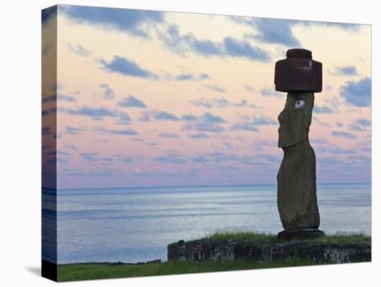 Ahu Ko Te Riku, the Only Topknotted and Eyeballed Moai on the Island, Rapa Nui, Chile-Gavin Hellier-Premier Image Canvas