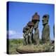 Ahu Nau Nau at Anakena Beach, Easter Island, Chile-Geoff Renner-Premier Image Canvas
