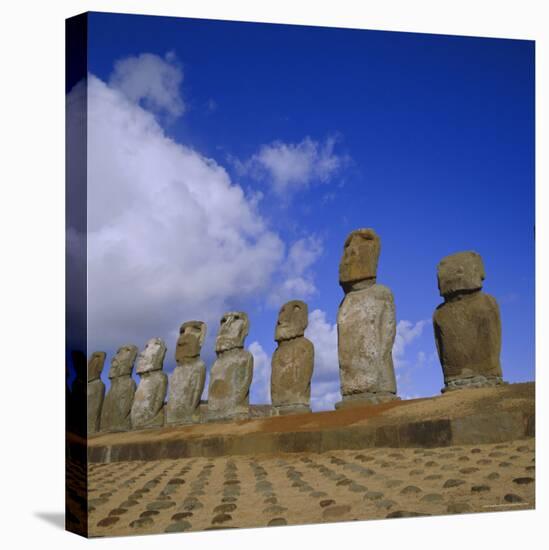 Ahu Tongariki, Easter Island, Chile, Pacific-Geoff Renner-Premier Image Canvas