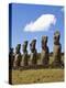 Ahu Tongariki, Tongariki Is a Row of 15 Giant Stone Moai Statues, Rapa Nui, Chile-Gavin Hellier-Premier Image Canvas