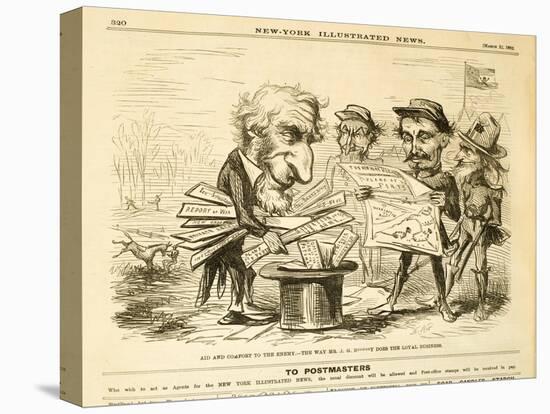 Aid and Comfort to the Enemy. - the Way Mr. J.G. B*****T Does the Loyal Business, 1862-Thomas Nast-Premier Image Canvas