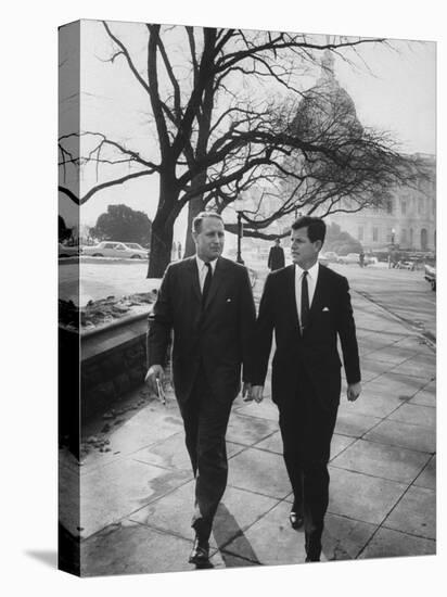 Aide John C. Culver Walking with Sen. Edward M. Kennedy-John Dominis-Premier Image Canvas