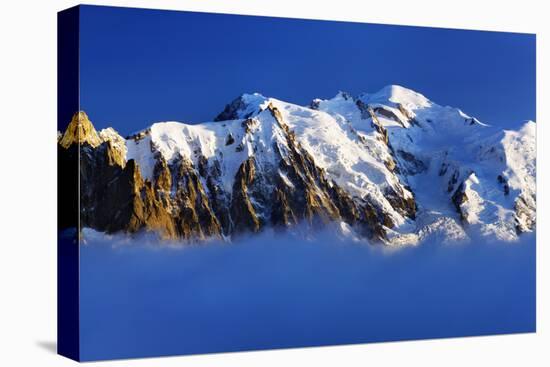 Aiguille Du Midi (3,842M) and Mont Blanc (4,810M) at Sunset, Haute Savoie, France, Europe-Frank Krahmer-Premier Image Canvas