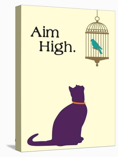 Aim High-Cat is Good-Stretched Canvas