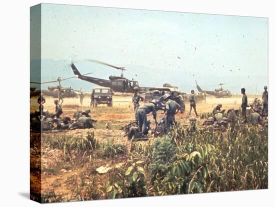 Air and Space: Bell HU-1As in Vietnam-null-Premier Image Canvas