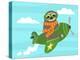 Airborne Sloth-Nancy Lee-Stretched Canvas