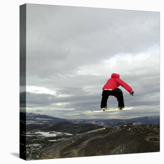 Airborne Snowboarder-null-Premier Image Canvas