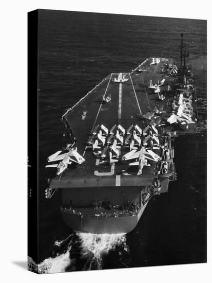 Aircraft Carrier USS Forrestal out to Sea-Philip Gendreau-Premier Image Canvas