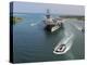 Aircraft Carrier USS Ronald Reagan Transits Pearl Harbor Into Hawaii-Stocktrek Images-Premier Image Canvas