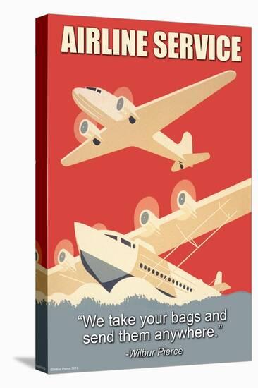 Airline Service-Wilbur Pierce-Stretched Canvas