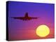 Airplane at Sunset-Mitch Diamond-Premier Image Canvas
