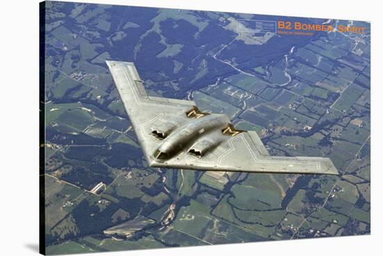 Airplane B2 Bomber Spirit-null-Stretched Canvas