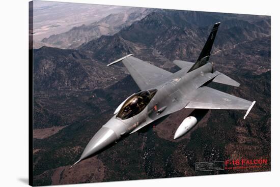 Airplane F-16 Falcon-null-Stretched Canvas