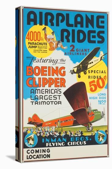 "Airplane Rides: Featuring the Boeing Clipper, America's Largest Trimotor", 1929-null-Premier Image Canvas