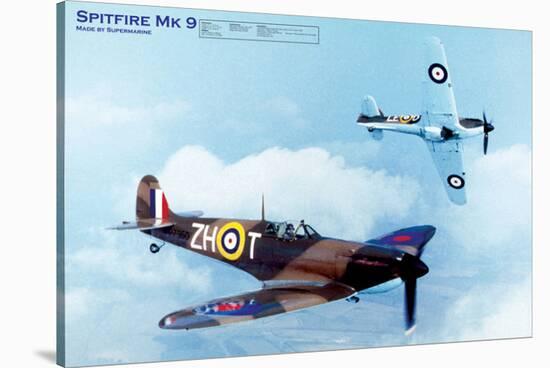 Airplane Spitfire MK-9-null-Stretched Canvas