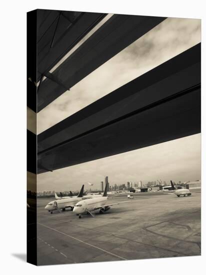 Airplanes on a Runway, Jorge Newbery Airport, Buenos Aires, Argentina-null-Premier Image Canvas
