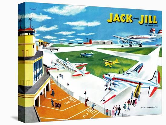 Airport - Jack and Jill, October 1950-Joseph Krush-Premier Image Canvas