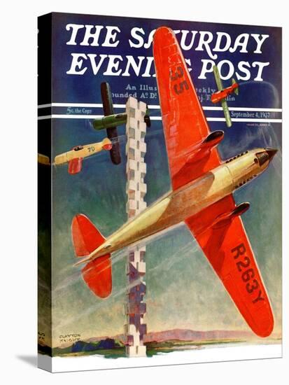 "Airshow," Saturday Evening Post Cover, September 4, 1937-Clayton Knight-Premier Image Canvas