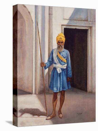 Akhali Sikh at the Red Fort, Delhi, 1977-Lydia de Burgh-Premier Image Canvas