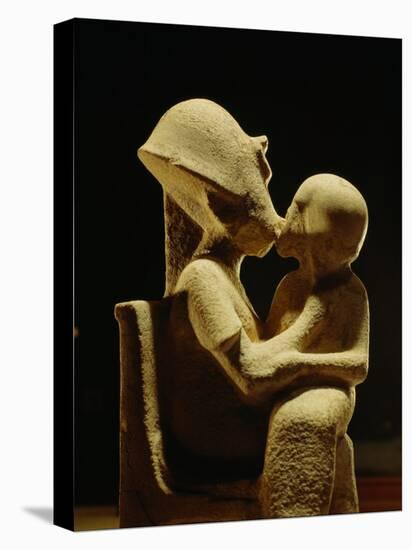 Akhenaten with child, Egyptian Museum, Amarna, Cairo, Egypt-Kenneth Garrett-Premier Image Canvas