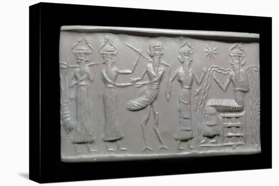 Akkadian cylinder-seal impression. Artist: Unknown-Unknown-Premier Image Canvas