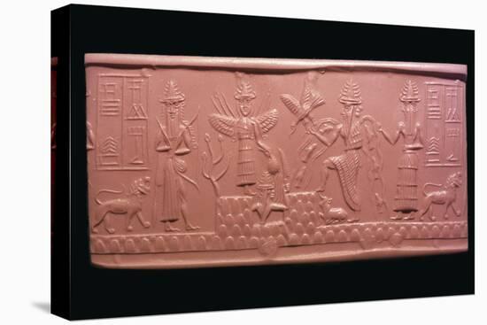 Akkadian cylinder-seal impression of the scribe Adda, 22nd century BC Artist: Unknown-Unknown-Premier Image Canvas