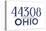Akron, Ohio - 44308 Zip Code (Blue)-Lantern Press-Stretched Canvas