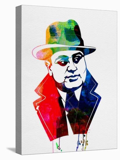 Al Capone Watercolor-Lora Feldman-Stretched Canvas