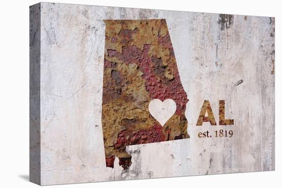 AL Rusty Cementwall Heart-Red Atlas Designs-Premier Image Canvas