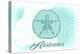 Alabama - Sand Dollar - Teal - Coastal Icon-Lantern Press-Stretched Canvas