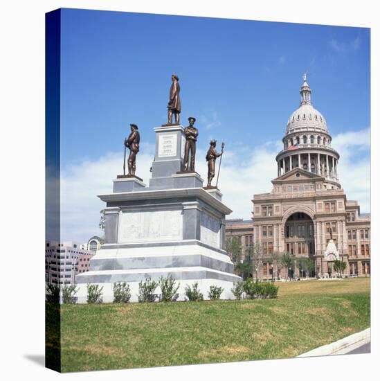 Alamo Monument and the State Capitol in Austin, Texas, United States of America, North America-David Lomax-Premier Image Canvas