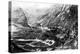 Alaska - Aerial View of a Railroad Track Loop-Lantern Press-Stretched Canvas